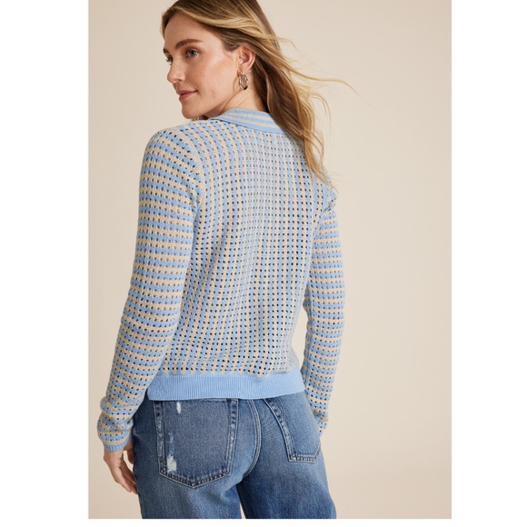 MAURICES Striped Collared Sweater - Picture 2 of 9